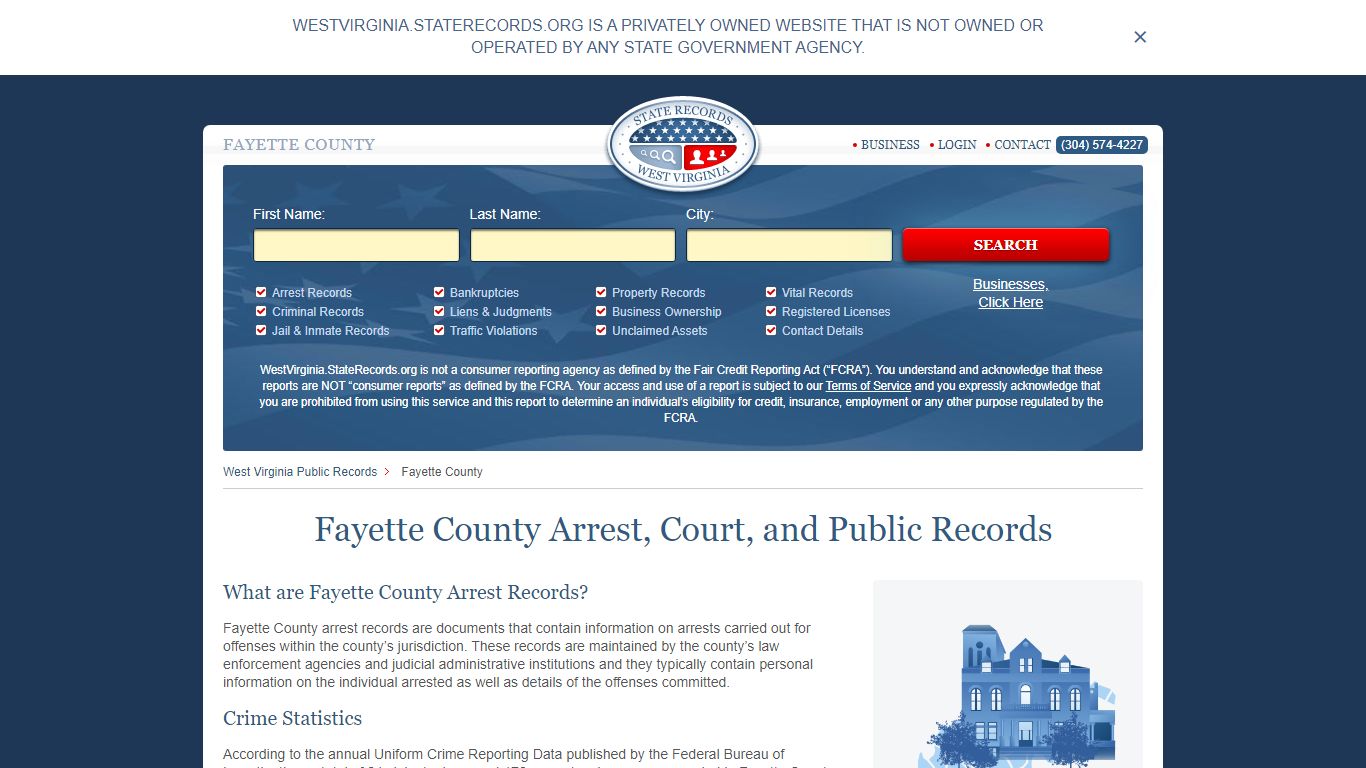 Fayette County Arrest, Court, and Public Records