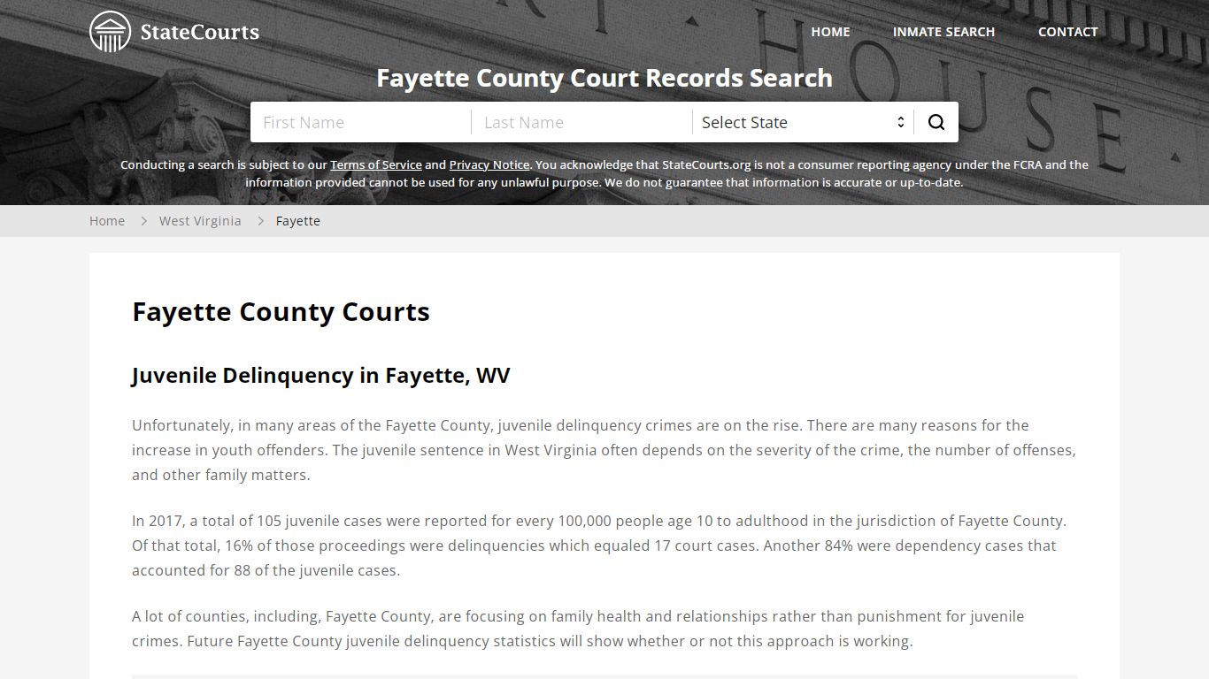 Fayette County, WV Courts - Records & Cases - StateCourts