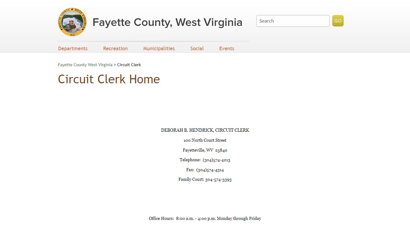 Circuit Clerk Home - Fayette County, West Virginia